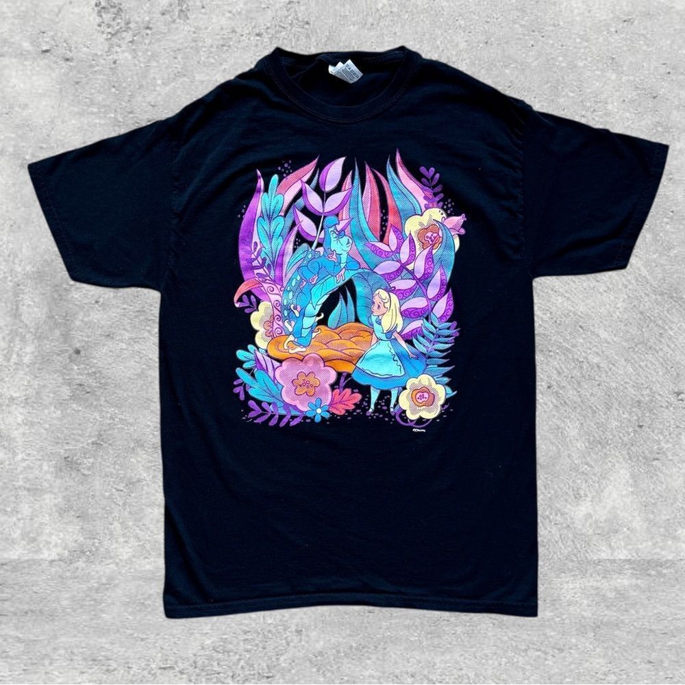 Alice in Wonderland Disney Y2K Fruit Of The Loom Tee M